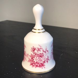 SPODE, for The Danbury Mint White and Pink Bell